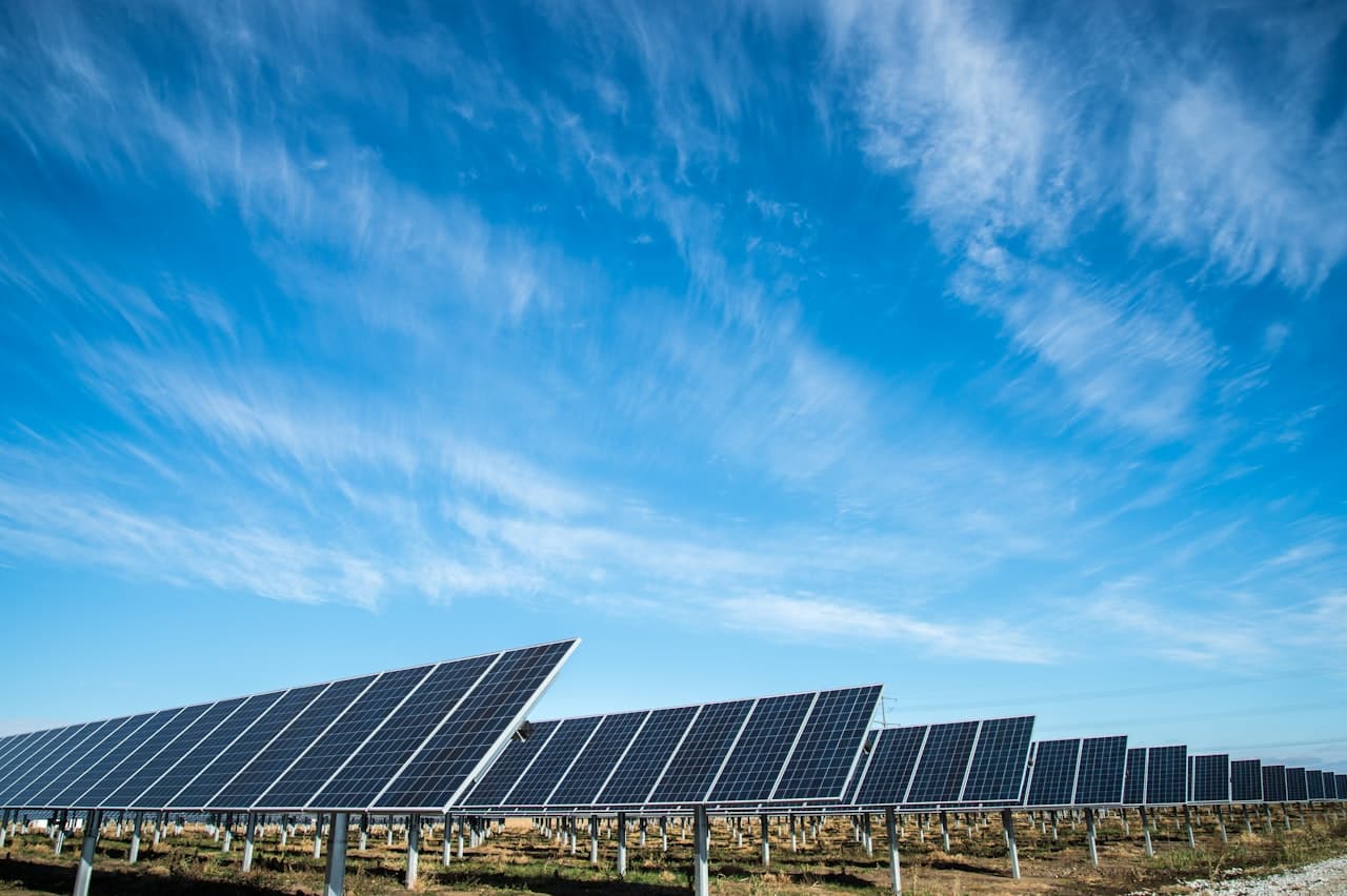 Large-scale solar farm — ground-mount BOS supply
